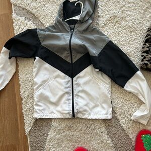 Black and Gray Hooded Jacket